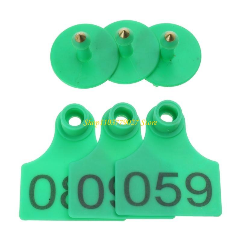 Livestock Ear Tag - C4DF 001-100 Liczba Tagi plastiki Zwierząt